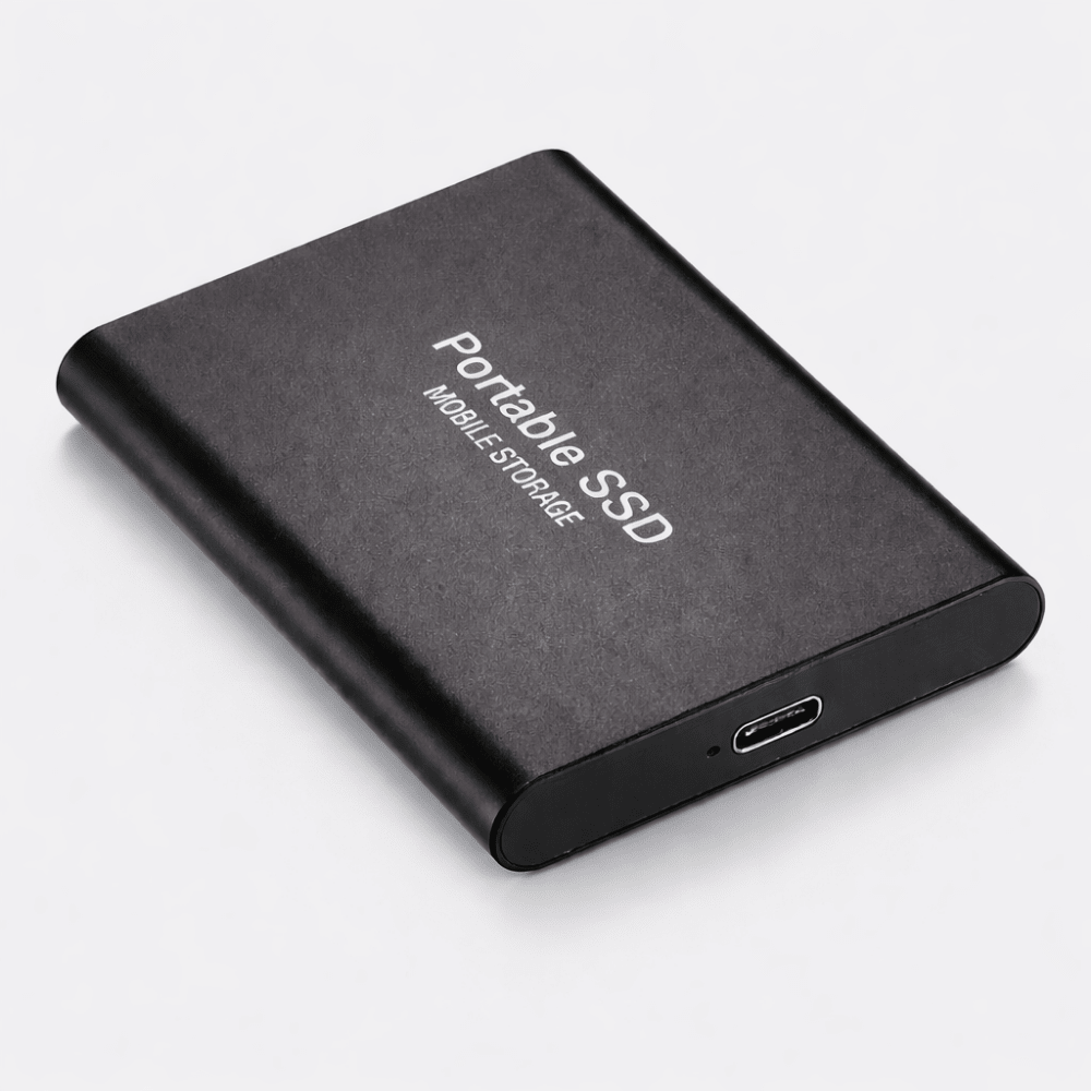 External SSD 512GB with High-Speed USB Connection – Portable Silver Storage Drive 0